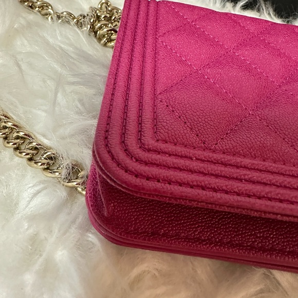 💎✨Authentic✨💎 Chanel  Leboy Wallet on Chain pink caviar leather with  🧿SoLD - Picture 7 of 16
